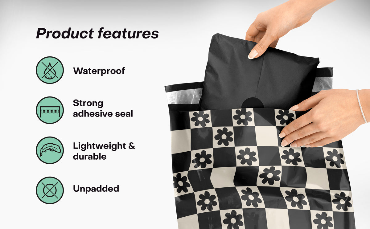 Daisy Check Poly Mailers 10x13