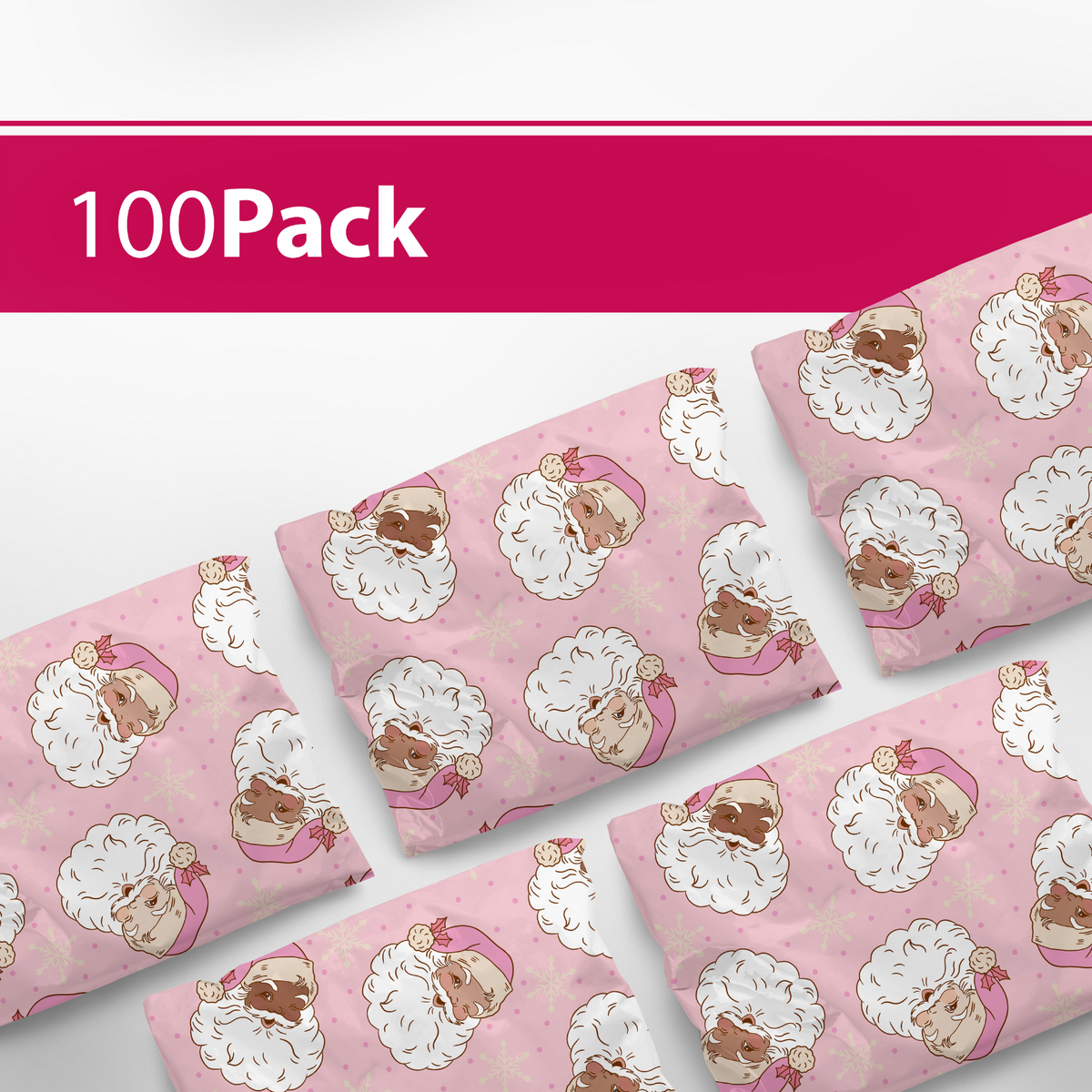 Santa Poly Mailers 6x9 - 100pk