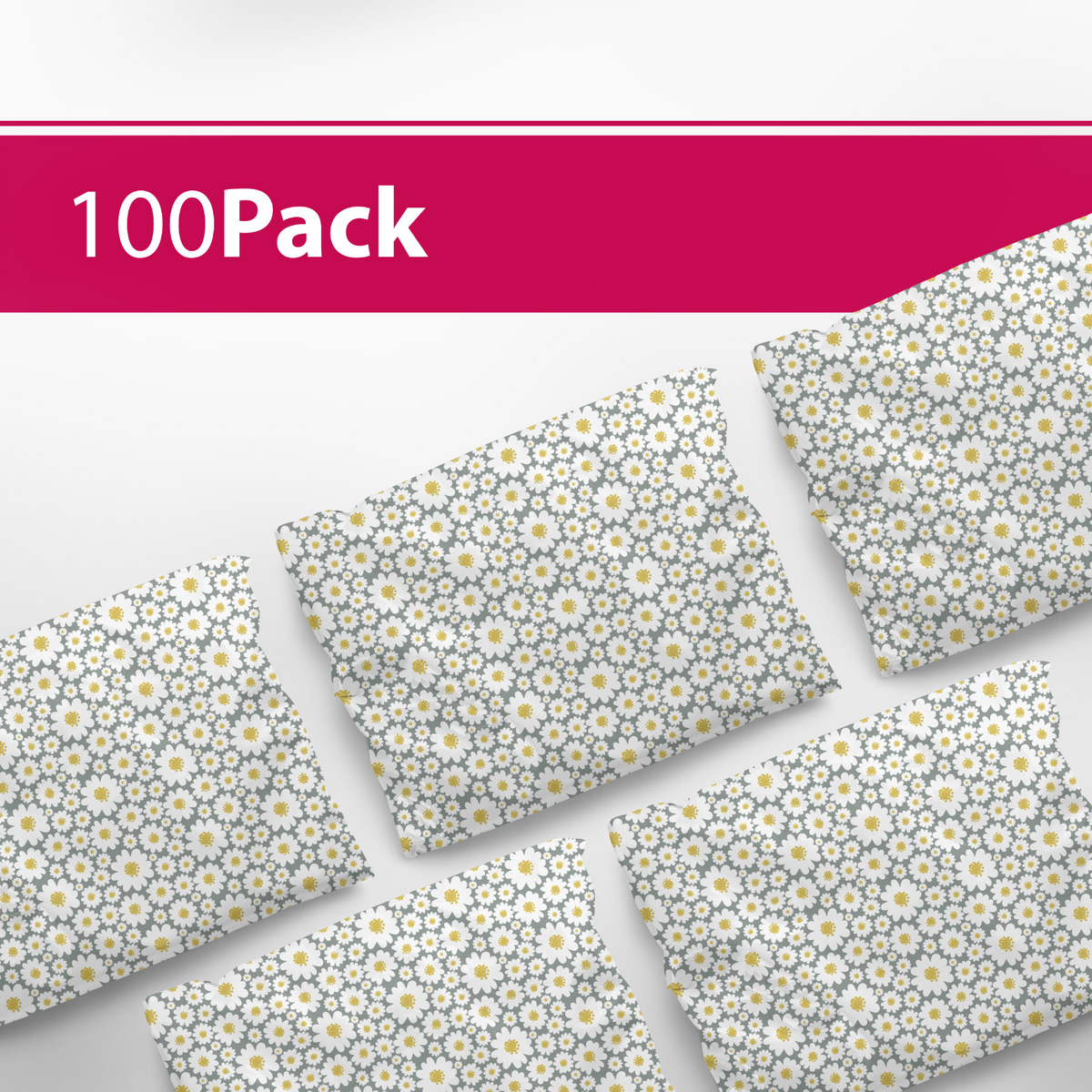 Daisy Flower Polymailers 6x9 - 100 pack