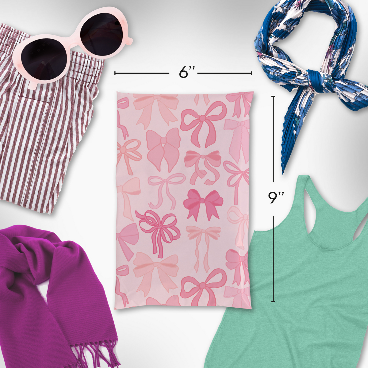 Bows Poly Mailers 6x9 - 100 pack