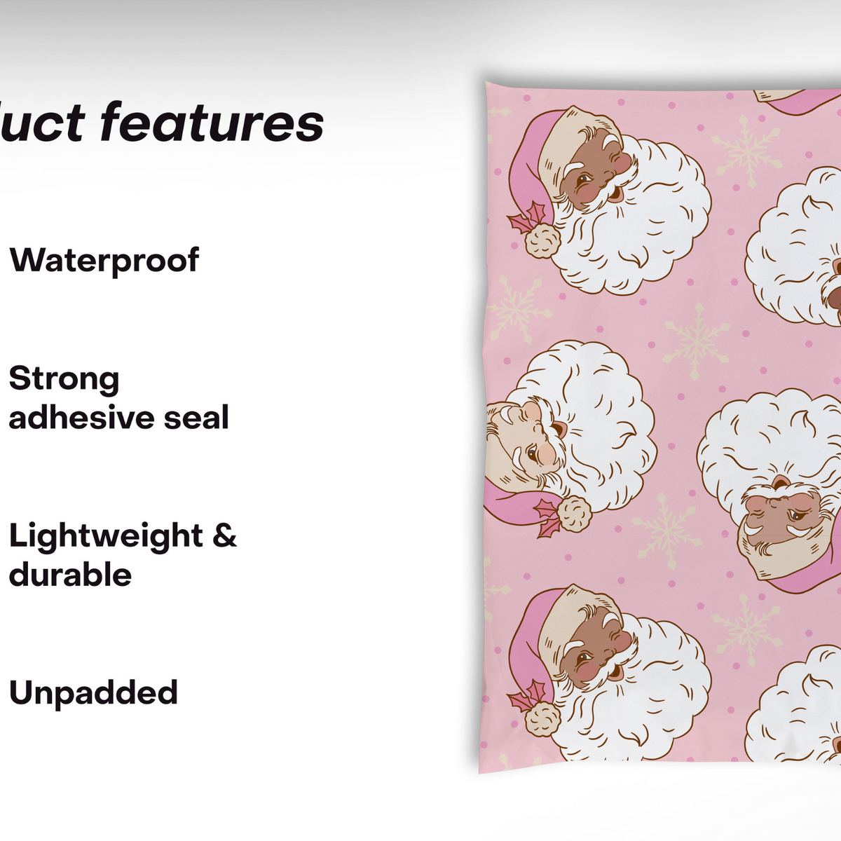 Santa Poly Mailers 6x9 - 100pk