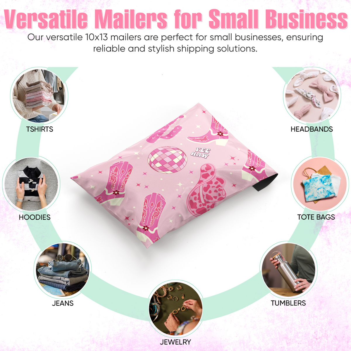 Disco Cowgirl Poly Mailers 10x13