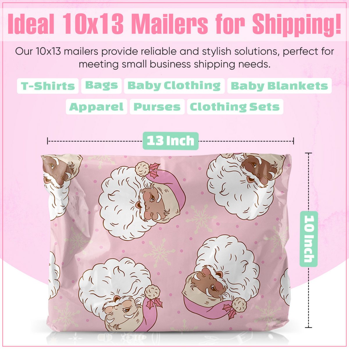 Santa Poly Mailers 10x13