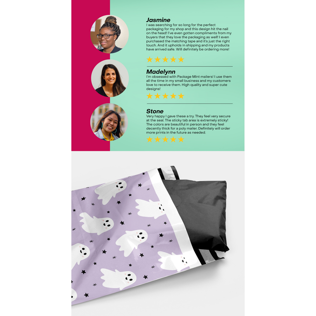 Ghost Polymailers 10x13