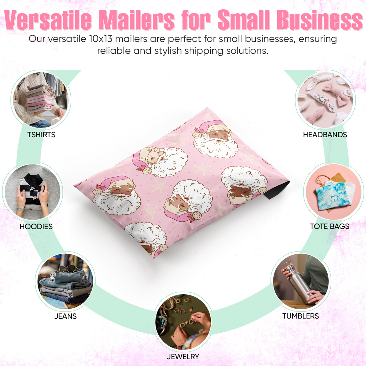 Santa Poly Mailers 10x13