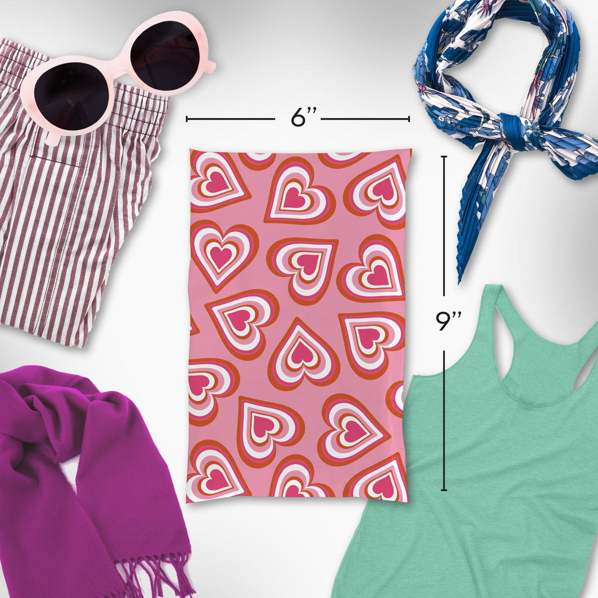 Hearts Poly Mailers 6x9 - 100 pack