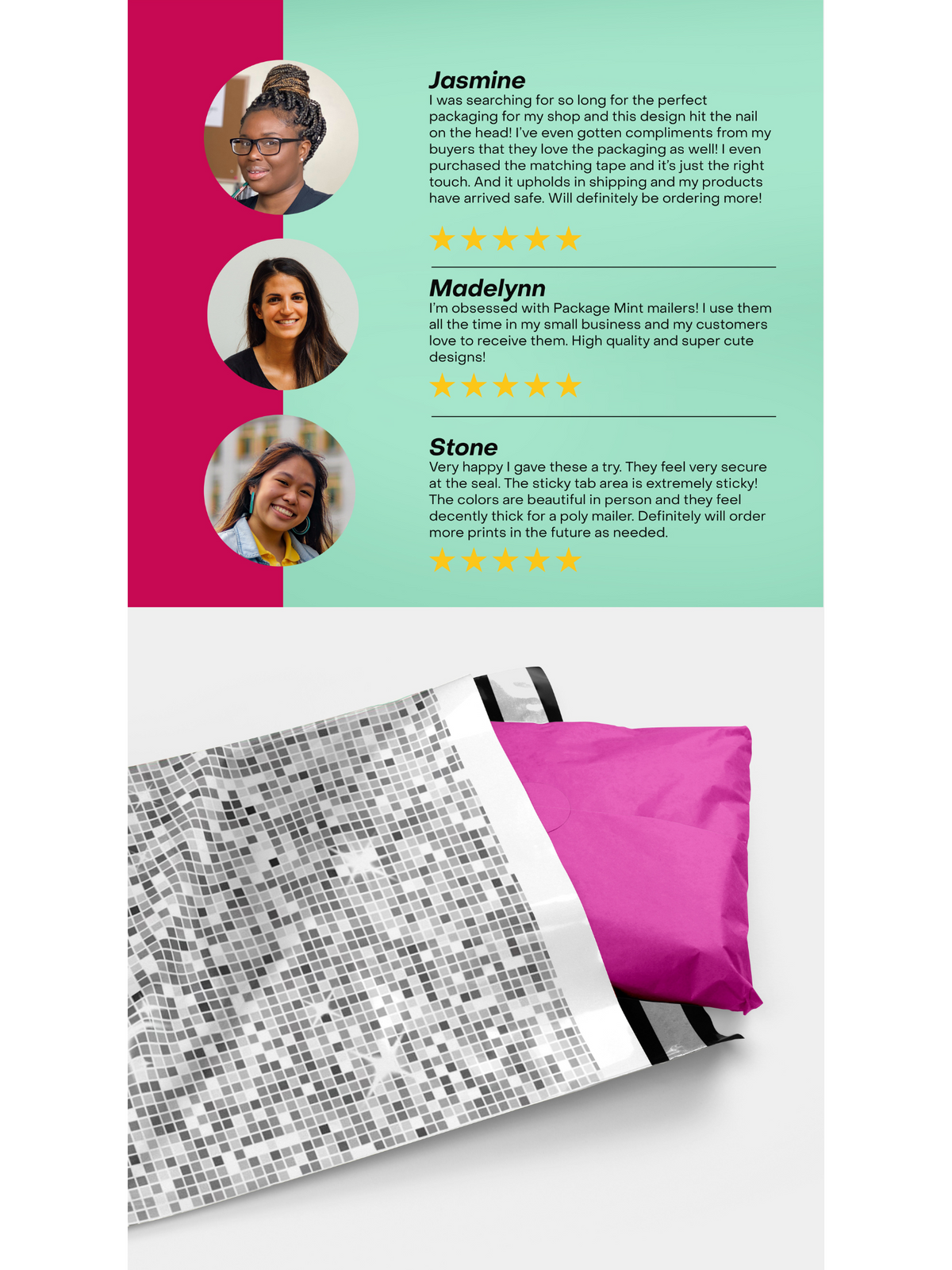 Disco Ball Poly Mailers 10x13&quot;