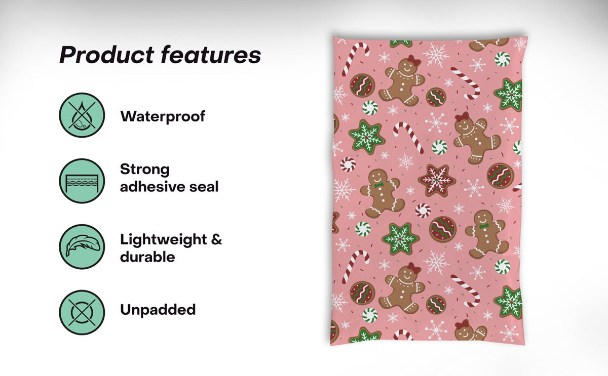 Baking Spirits Bright 6x9 Poly Mailers