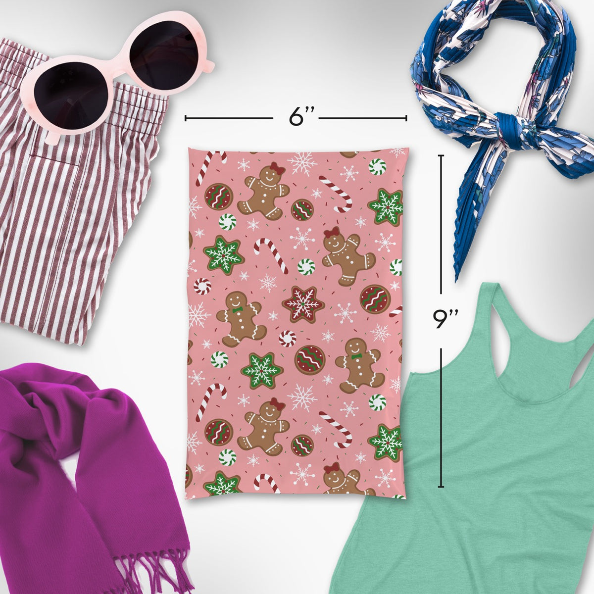 Baking Spirits Bright 6x9 Poly Mailers