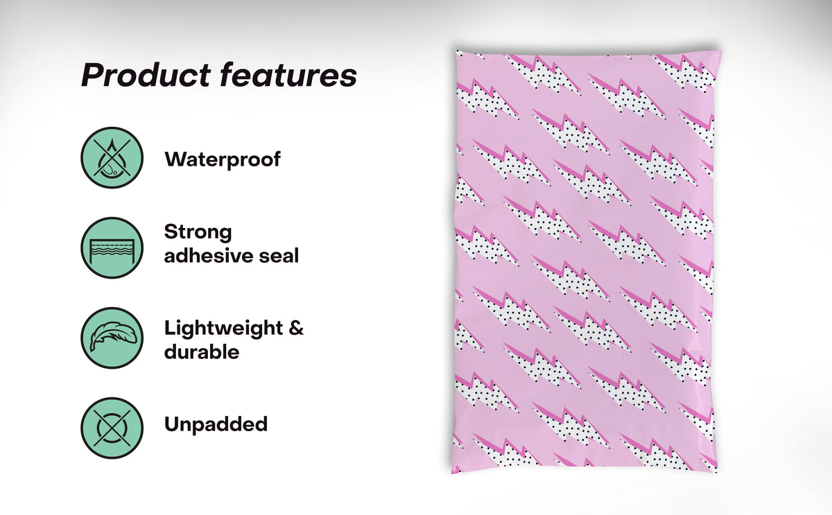 Lightning Bolt Polymailers 6x9 - 100 pack