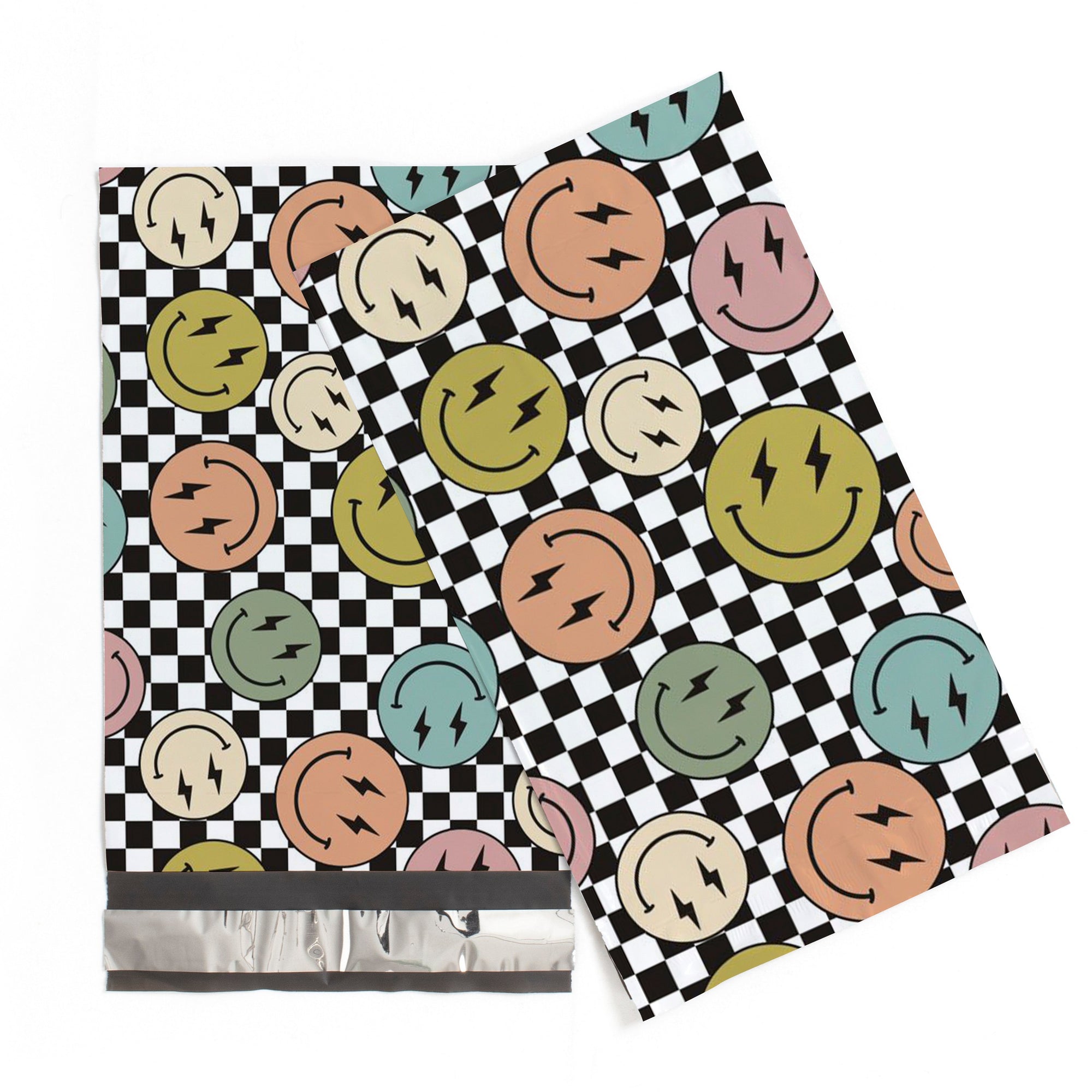 Smiles Checkerboard 6x9 Poly Mailers