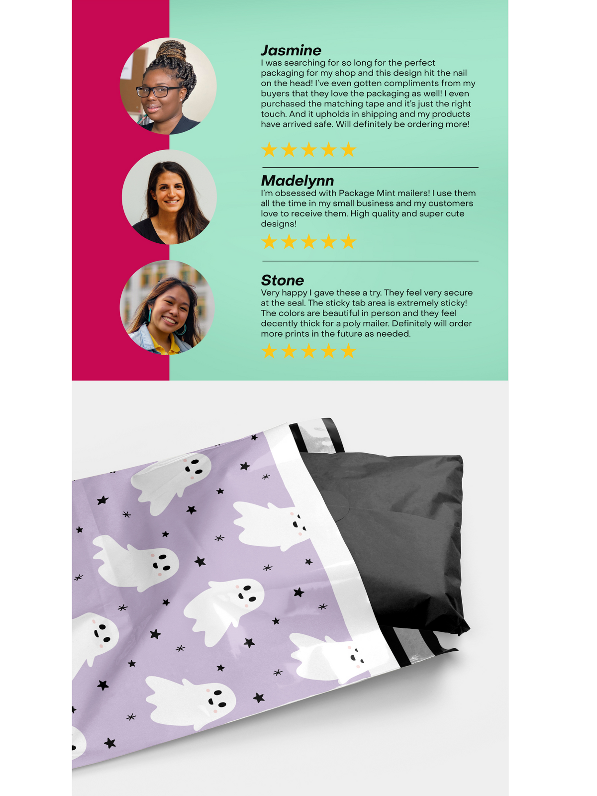 Ghost Polymailers 6x9 - 200 pack