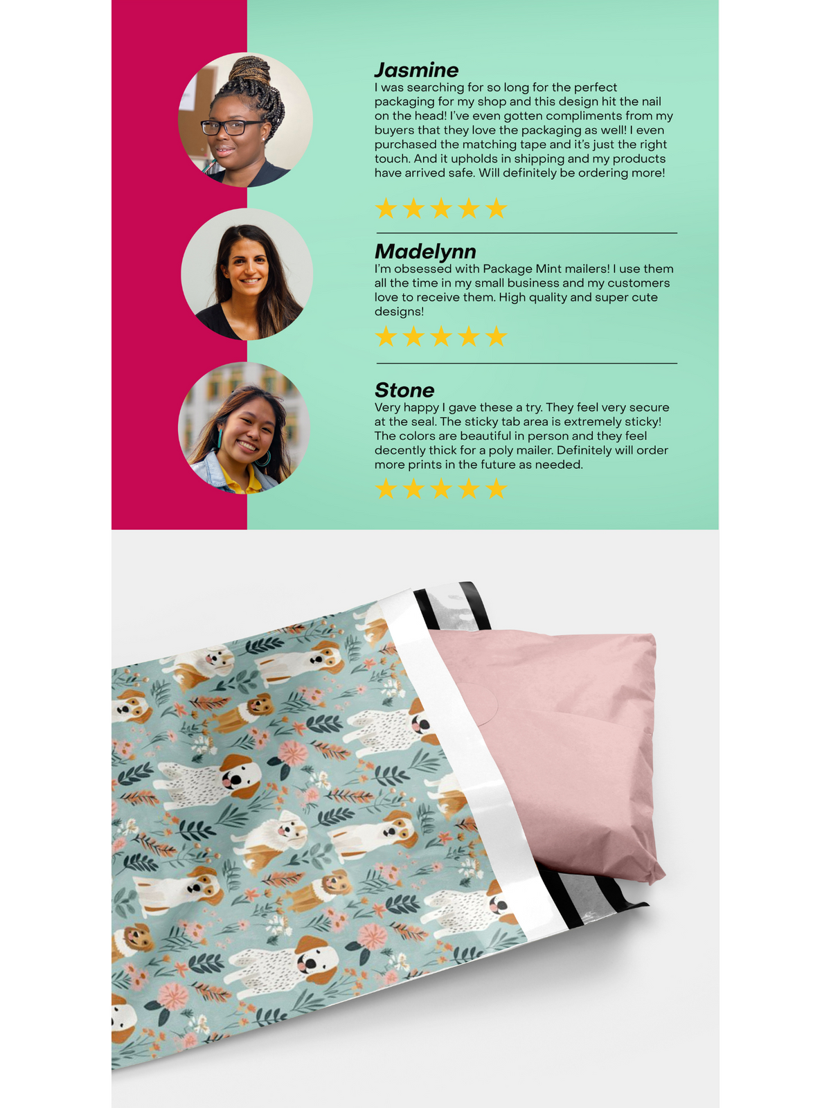 Dog Poly Mailers 10x13&quot;