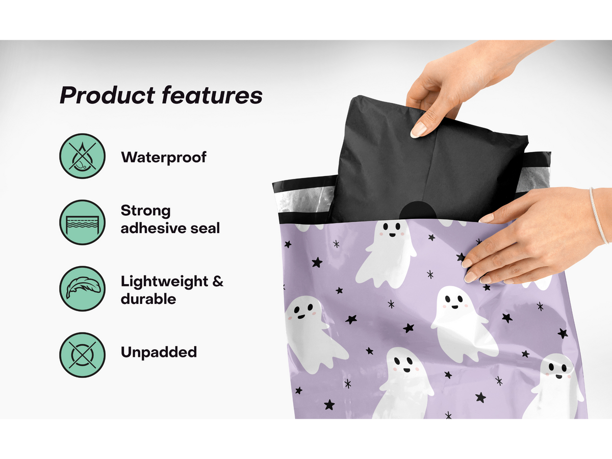 Ghost Polymailers 6x9 - 200 pack