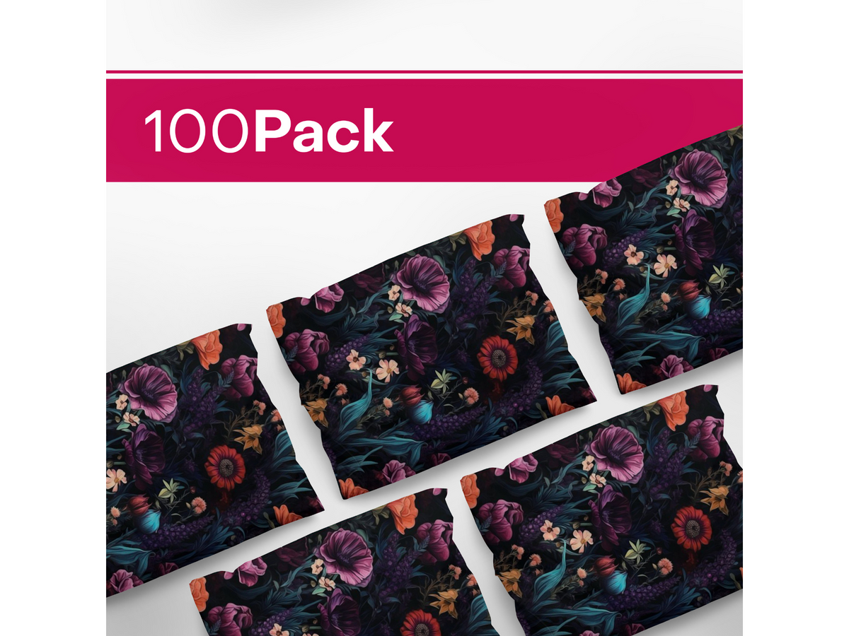 Dark Floral Poly Mailers 10x13&quot;