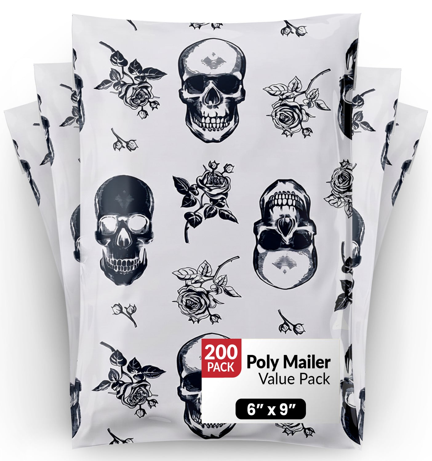 Skull Rose Polymailers 6"x9"