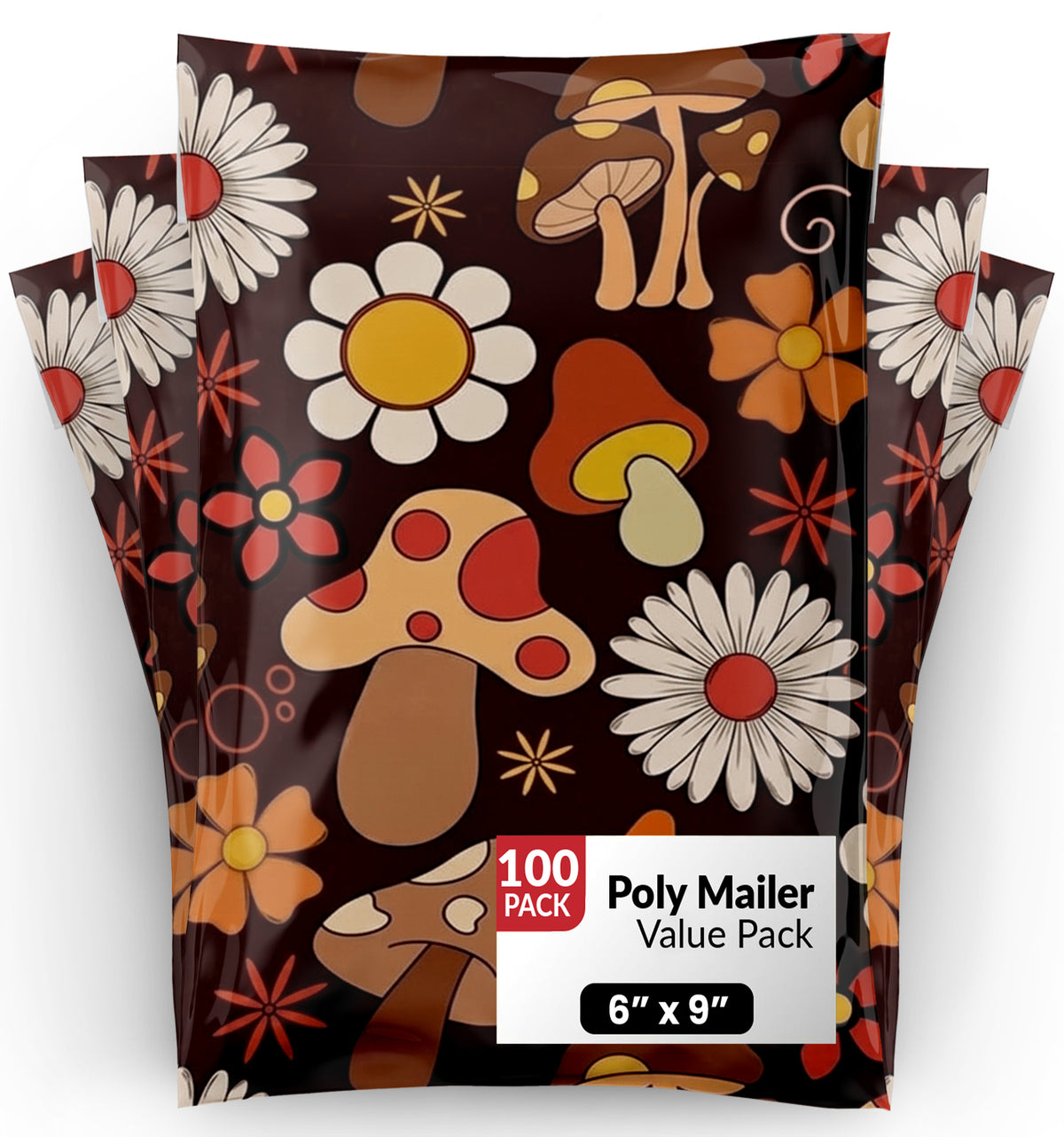 Mushroom Polymailers 6x9 - 100 pack