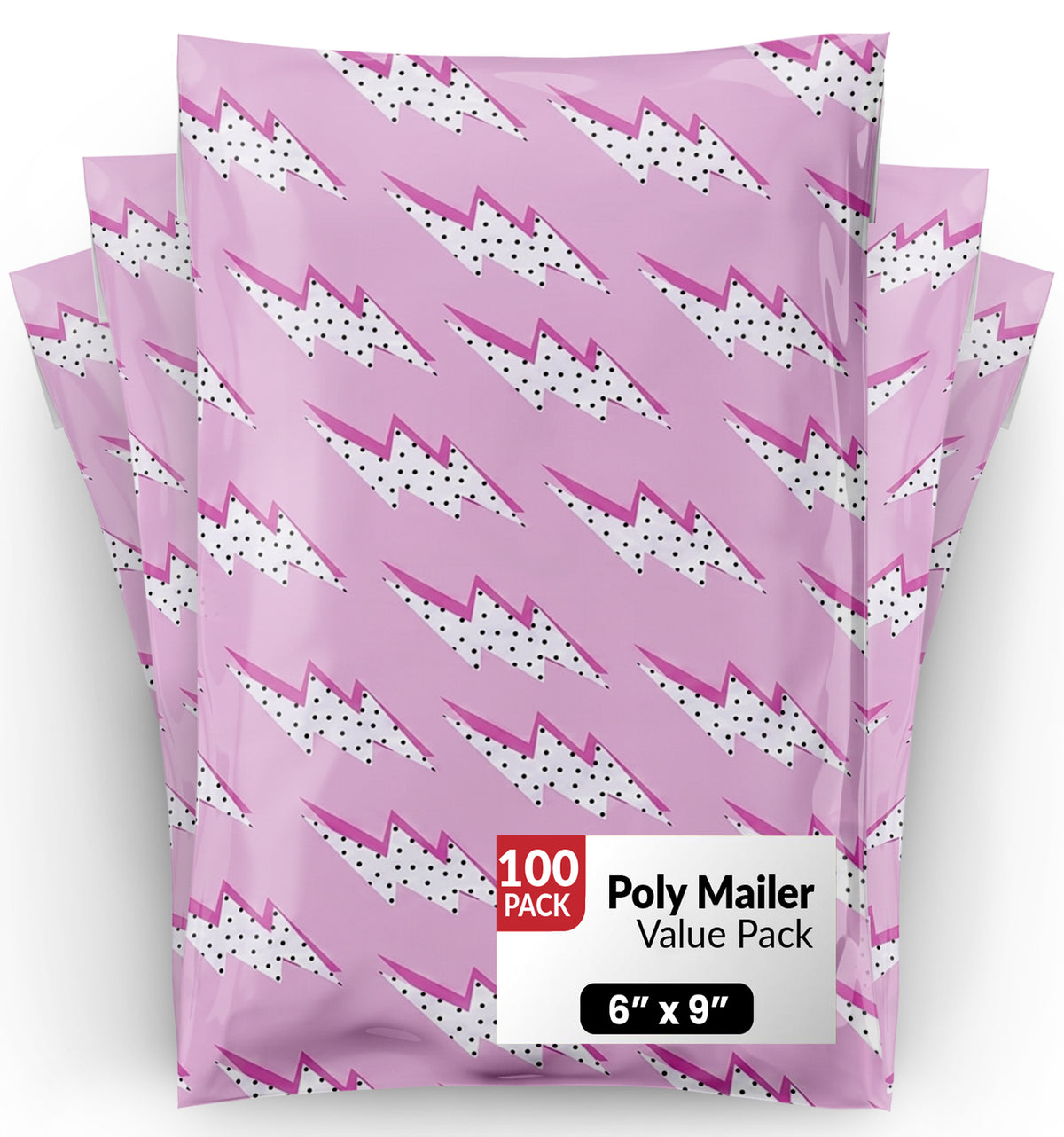 Lightning Bolt Polymailers 6x9 - 100 pack