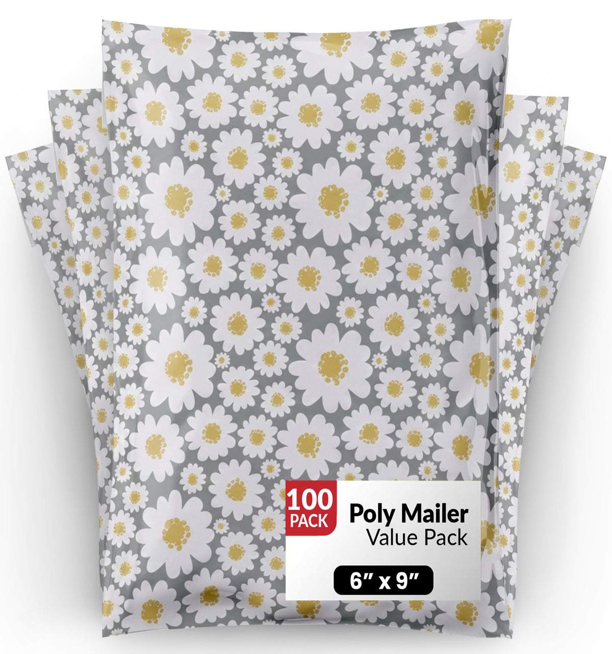 Daisy Flower Polymailers 6x9 - 100 pack