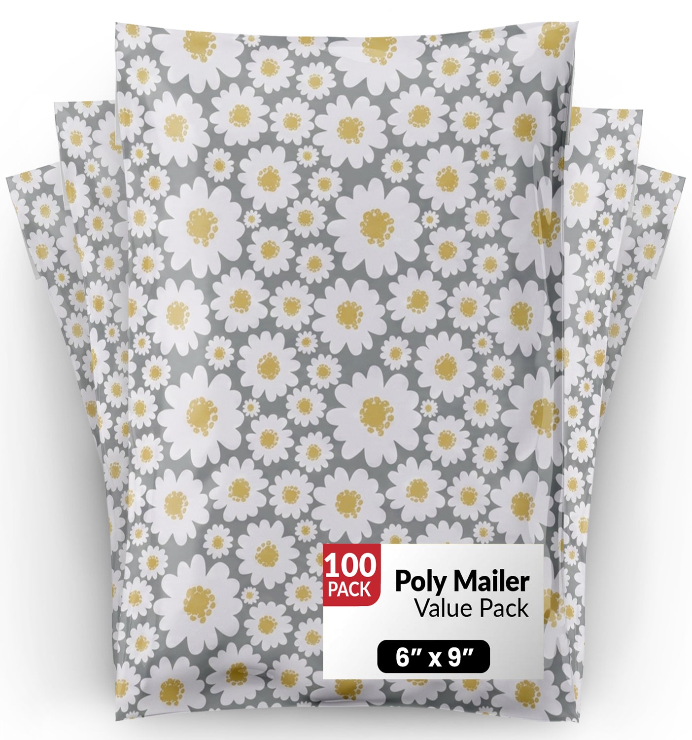 Daisy Flower Polymailers 6x9 - 100 pack