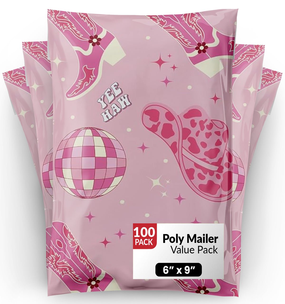 Disco Cowgirl Poly Mailers 6x9 - 100 pk