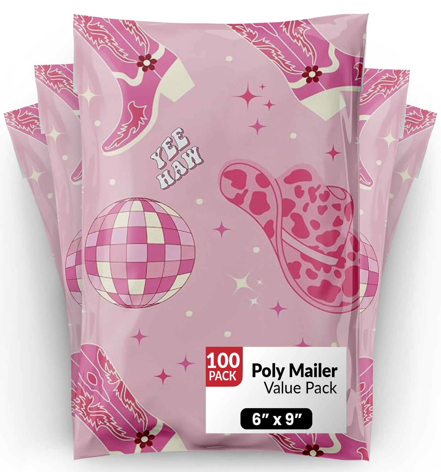 Disco Cowgirl Poly Mailers 6x9 - 100 pk