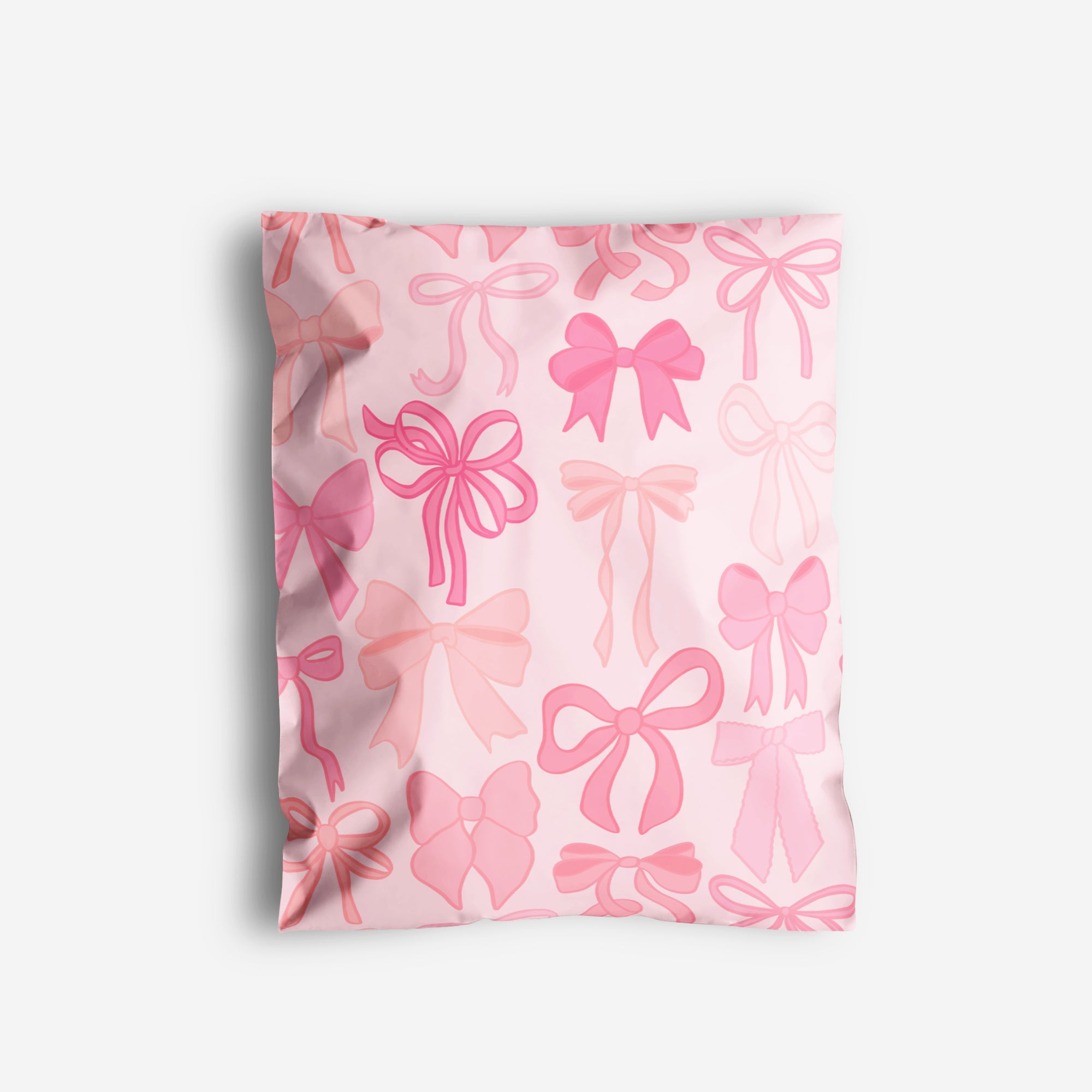 thumbnail image 2 of 200 Pink Bow Poly Mailers - 10x13 Waterproof Shipping Bags For Small Business 2 of 3
