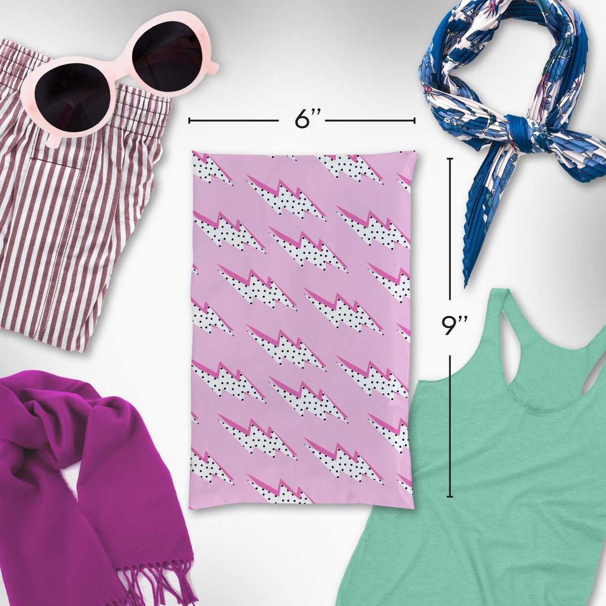 Lightning Bolt Polymailers 6x9 - 100 pack