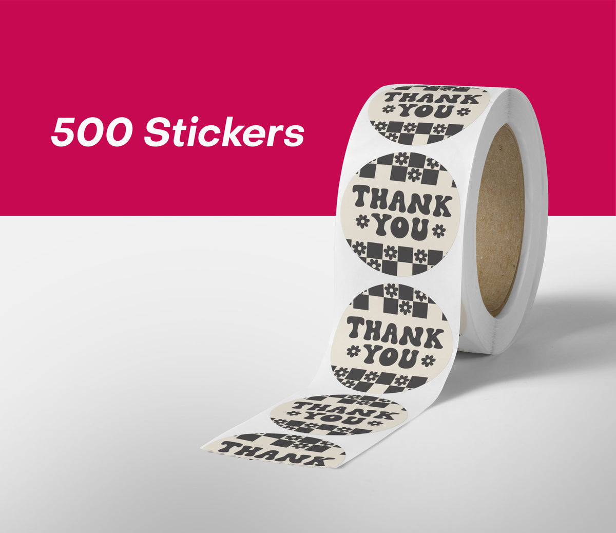 Daisy Check Thank You Stickers - 500 Count
