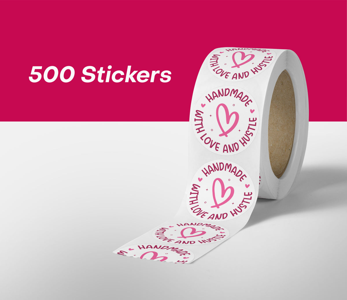 Handmade Thank You Stickers - 500 Count