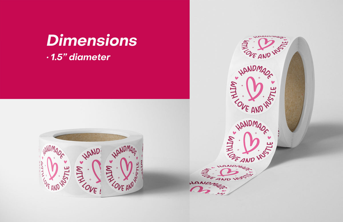 Handmade Thank You Stickers - 500 Count