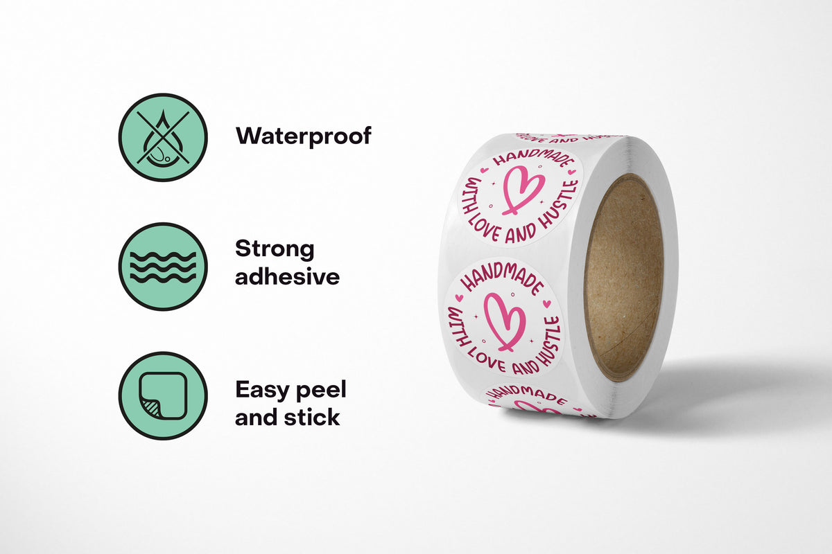 Handmade Thank You Stickers - 500 Count