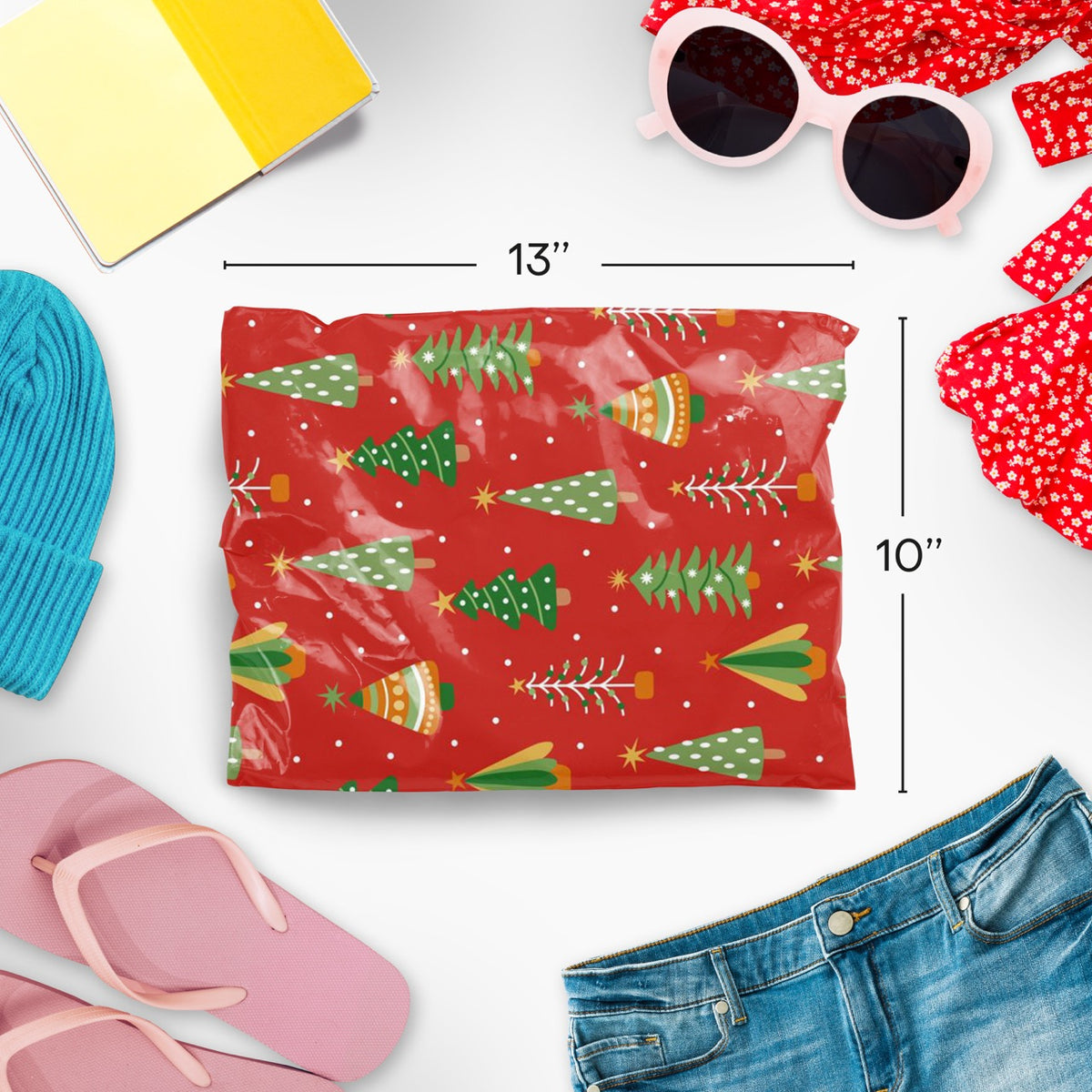 Holiday Trees 10x13 Poly Mailers