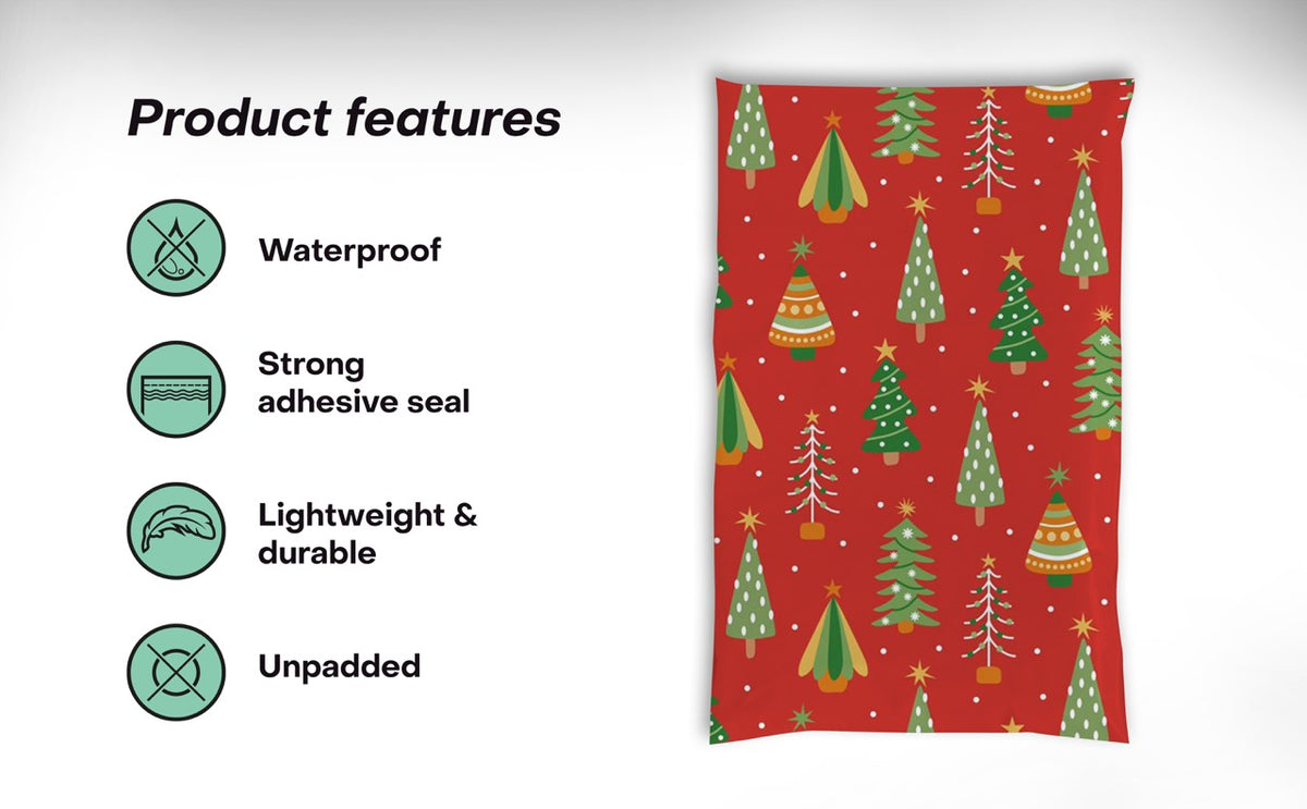 Holiday Trees 6x9 Poly Mailers