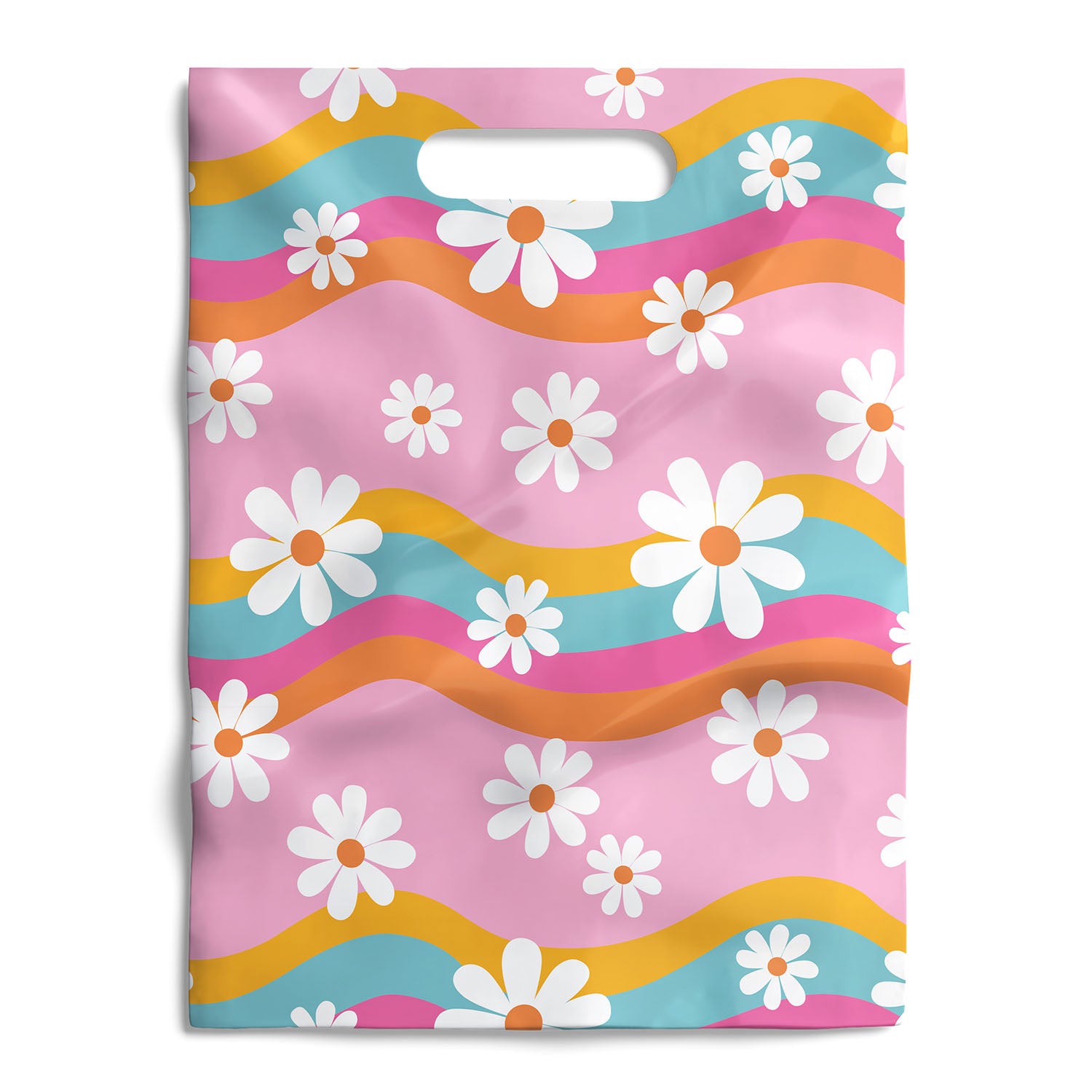 Groovy Daisy Merchandise Bags 9x12 - 100 pack