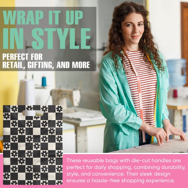 Daisy Check Merchandise Bags 9x12 - 100 pack