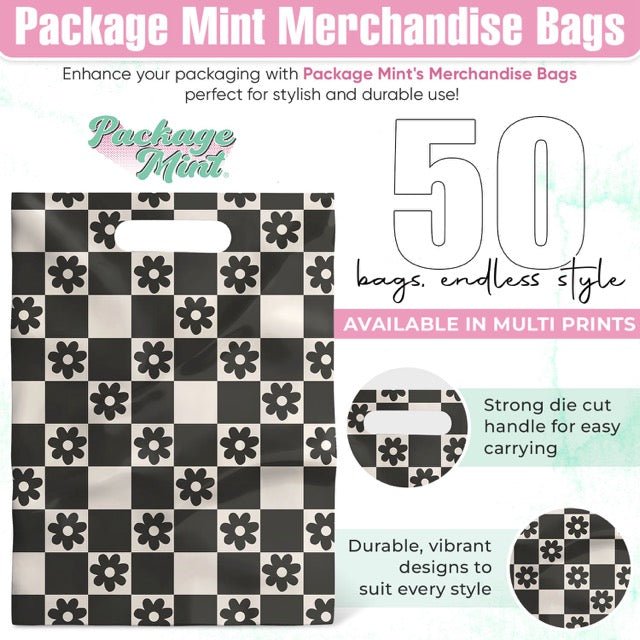 Daisy Check Merchandise Bags 9x12 - 50 pack
