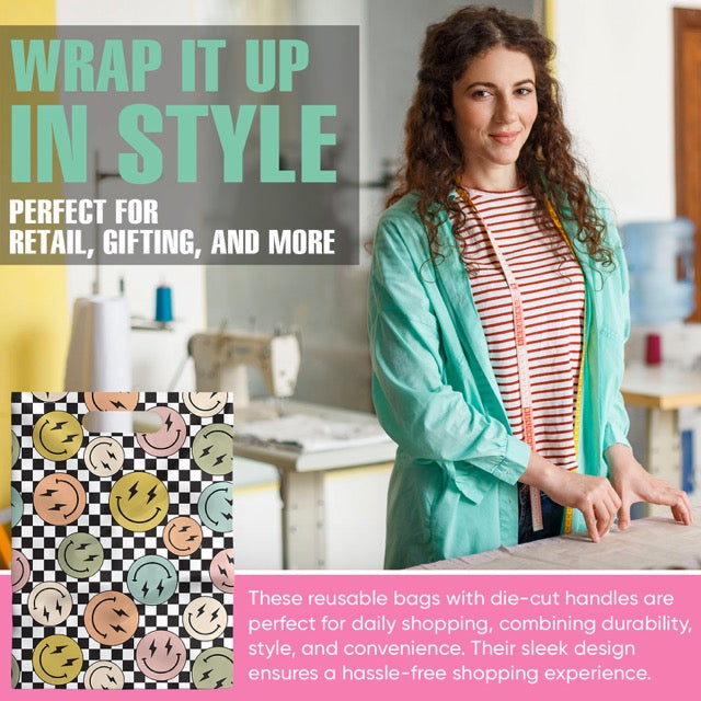 Smile Face Merchandise Bags 9x12 - 50 pack