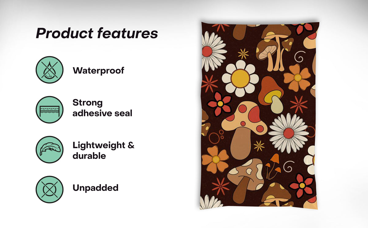 Mushroom Polymailers 6x9 - 100 pack