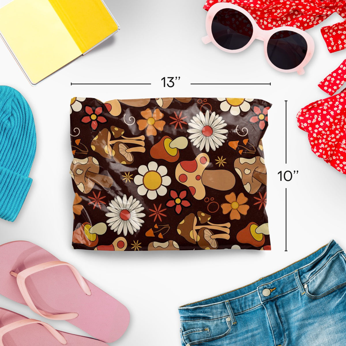 Mushroom Poly Mailers 10x13