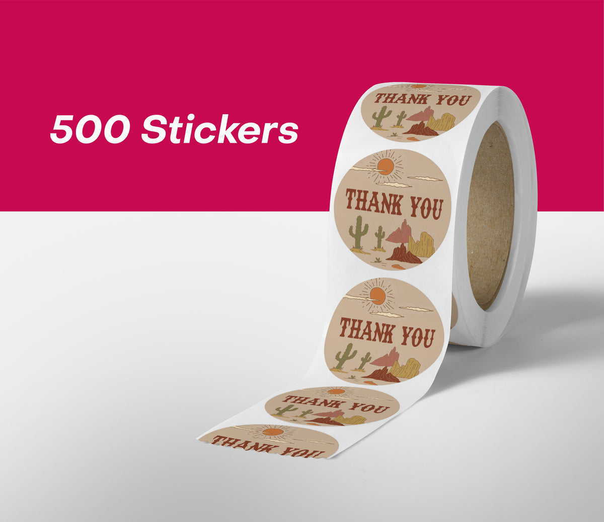 Wild West Thank You Stickers - 500 Count