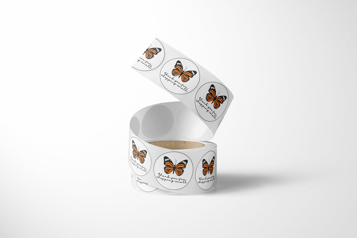 Butterfly Thank You Stickers - 500 Count