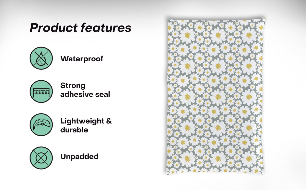 Daisy Flower Polymailers 6x9 - 100 pack