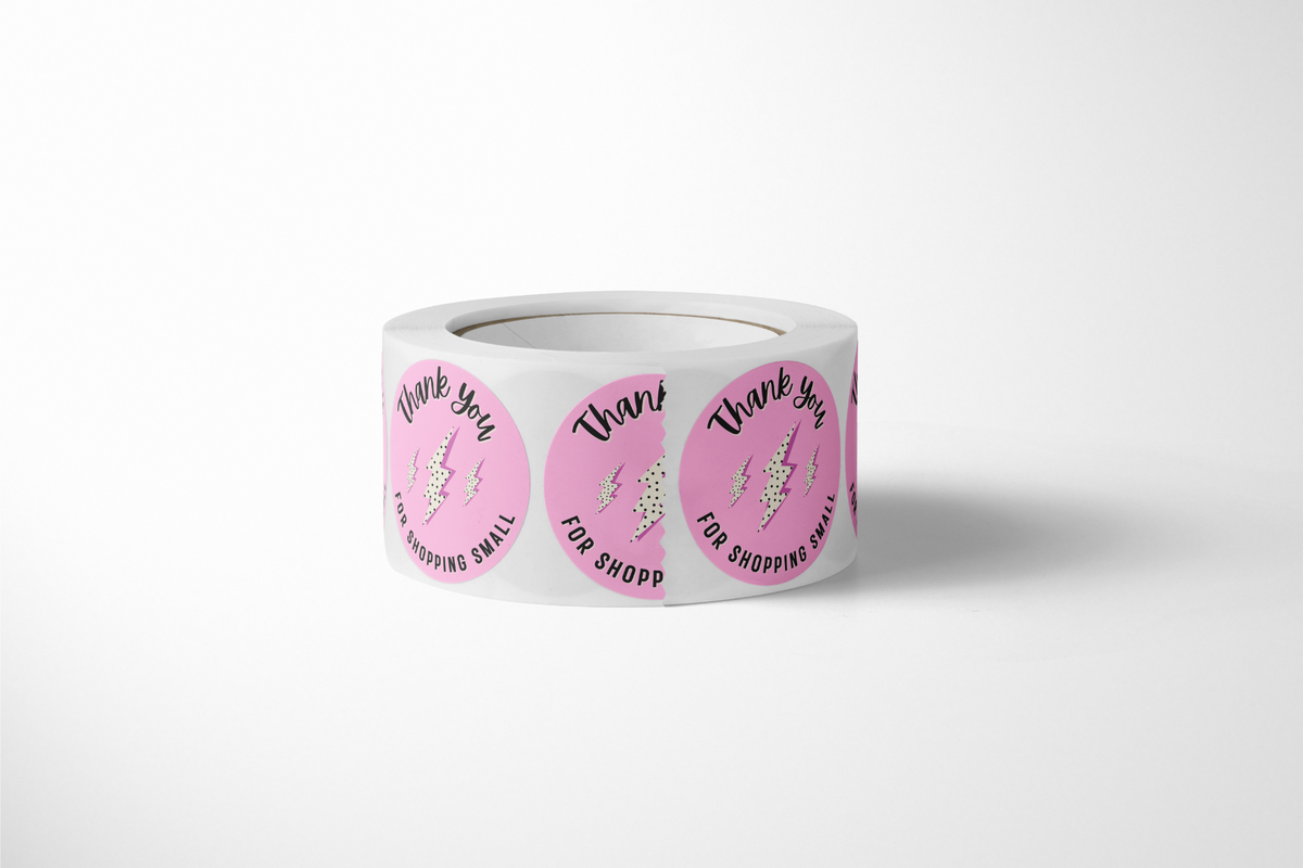 Lightning Bolt Thank You Stickers - 500 Count