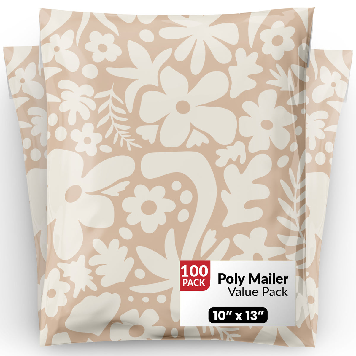 Package Mint Poly Mailers 10x13 - 100 Pack Boho Tropical Design Poly Mailers Shipping Bags - Waterproof, Tear-Resistant, Self-Adhesive Seal - Decorative Mailing Bags for Clothes, Accessories