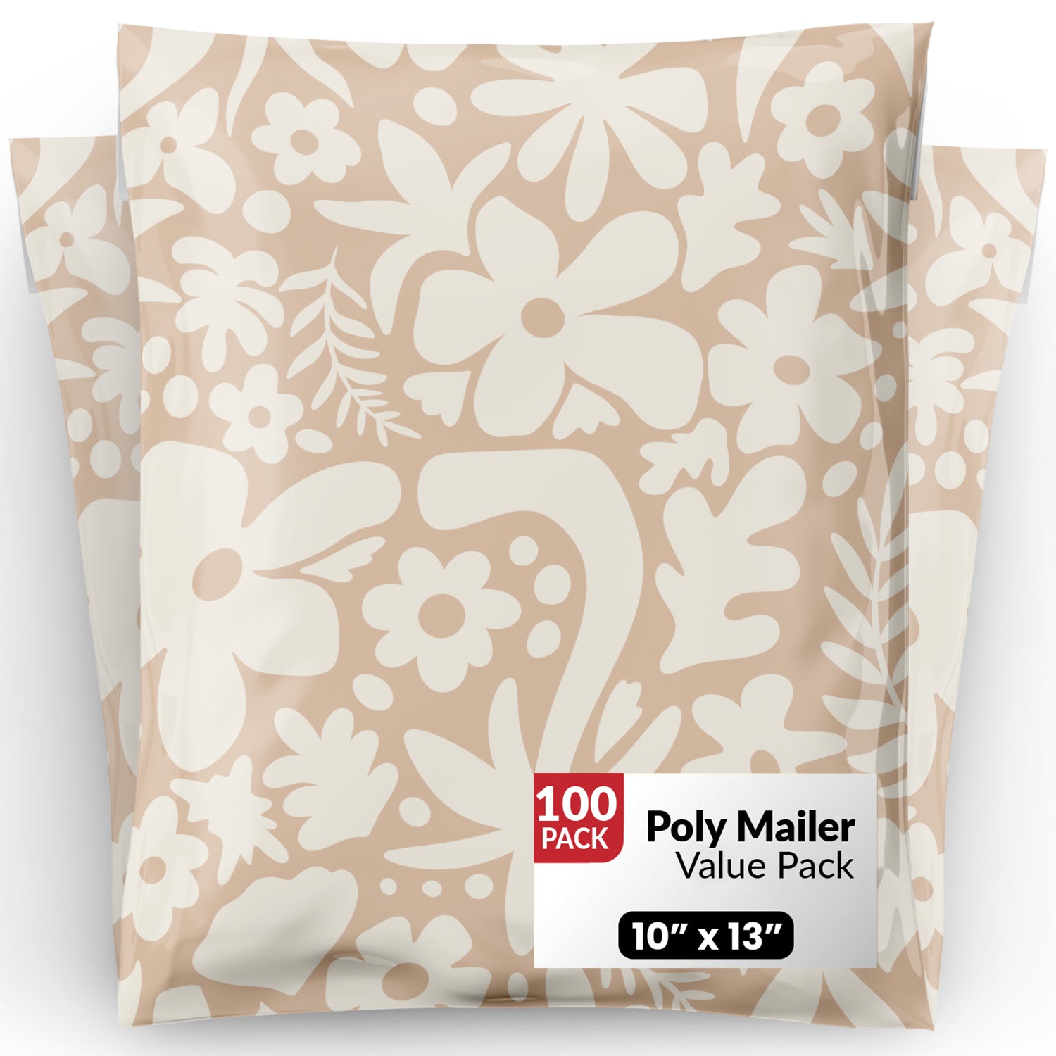 Package Mint Poly Mailers 10x13 - 100 Pack Boho Tropical Design Poly Mailers Shipping Bags - Waterproof, Tear-Resistant, Self-Adhesive Seal - Decorative Mailing Bags for Clothes, Accessories