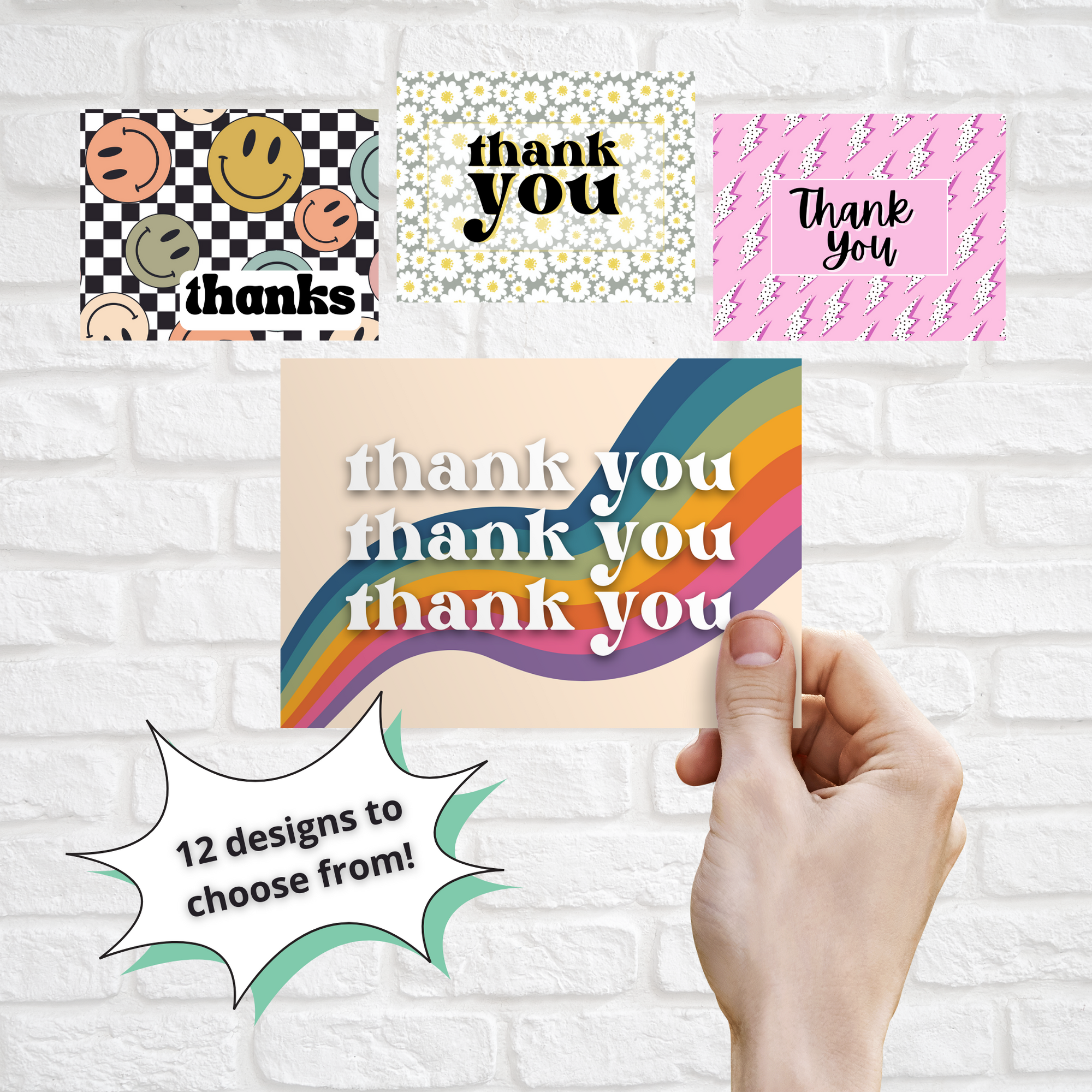 Thank You Card Template - Digital Download