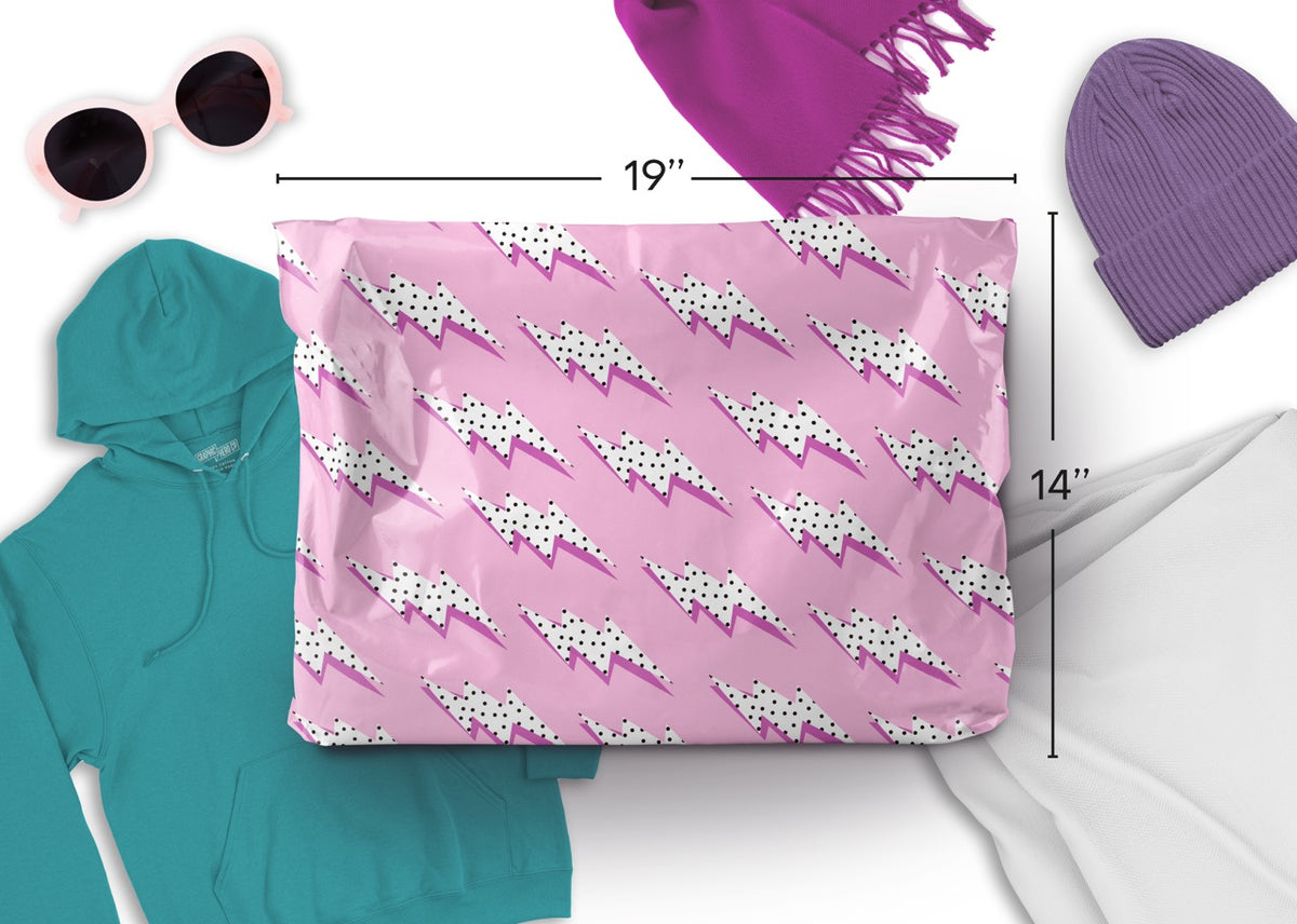 Pink Lightning 14x19 Poly Mailers