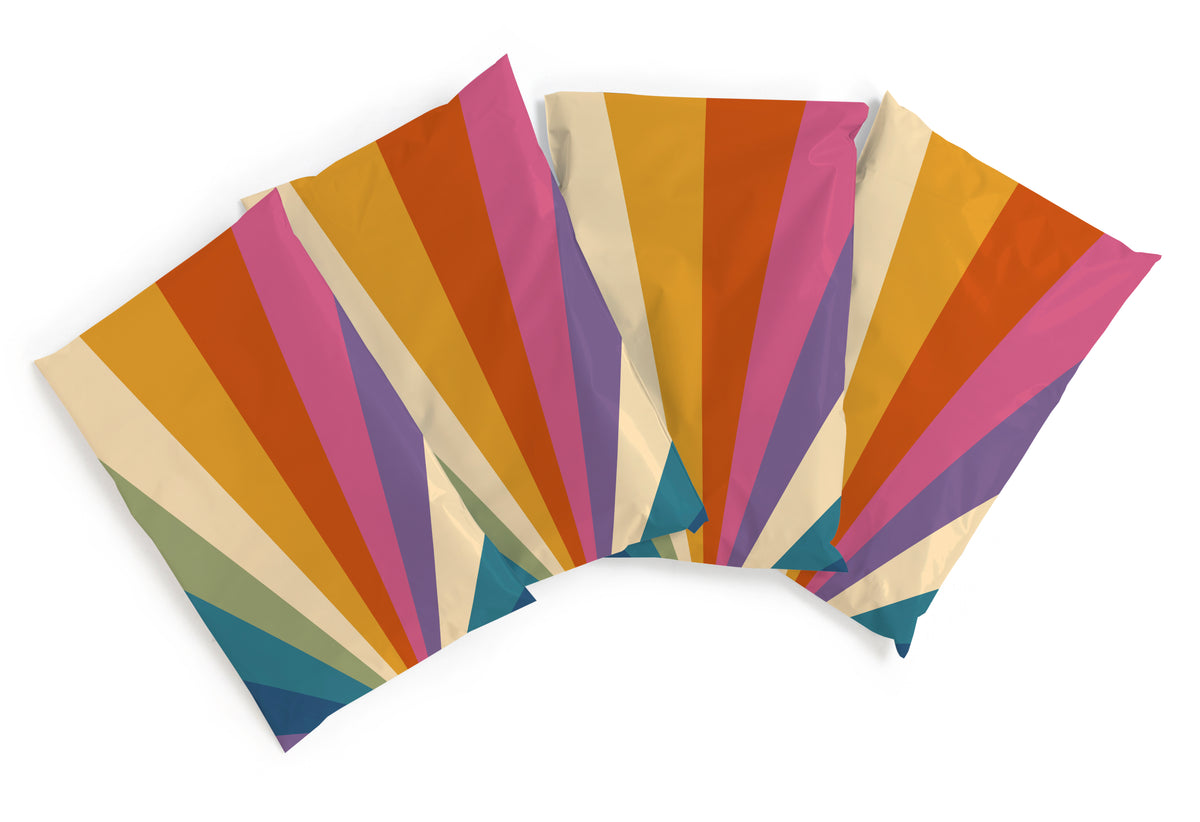 Retro Rainbow 6x9 Polymailer