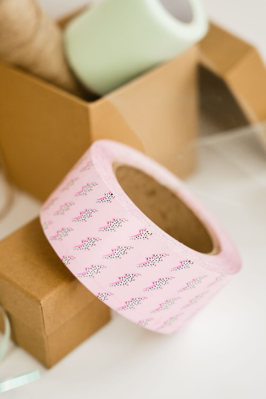 Lightning Bolt Print Packaging Tape 2&quot;